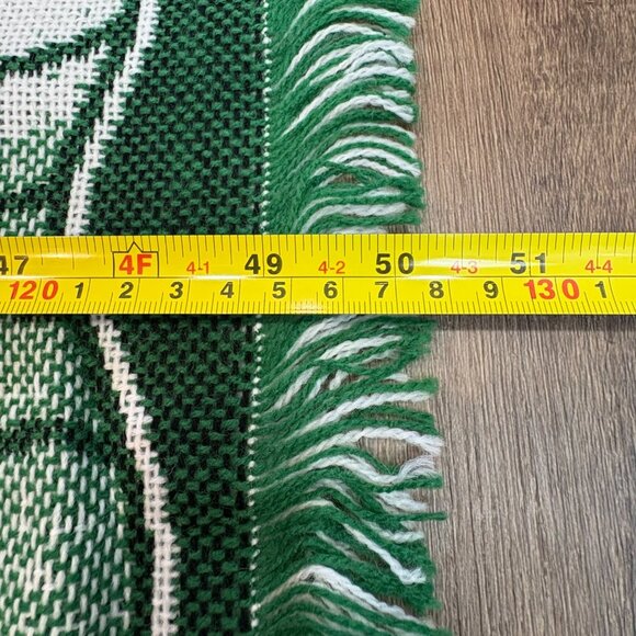 American Weavers Throw Blanket Tapestry Puppy Teddy Stockings USA Holiday VTG - Picture 6 of 7